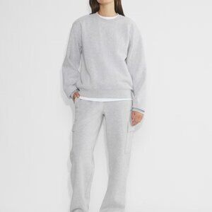 Aritzia cozy fleece mega cargo™ sweatpant Heather Chrome Size Small Short Length